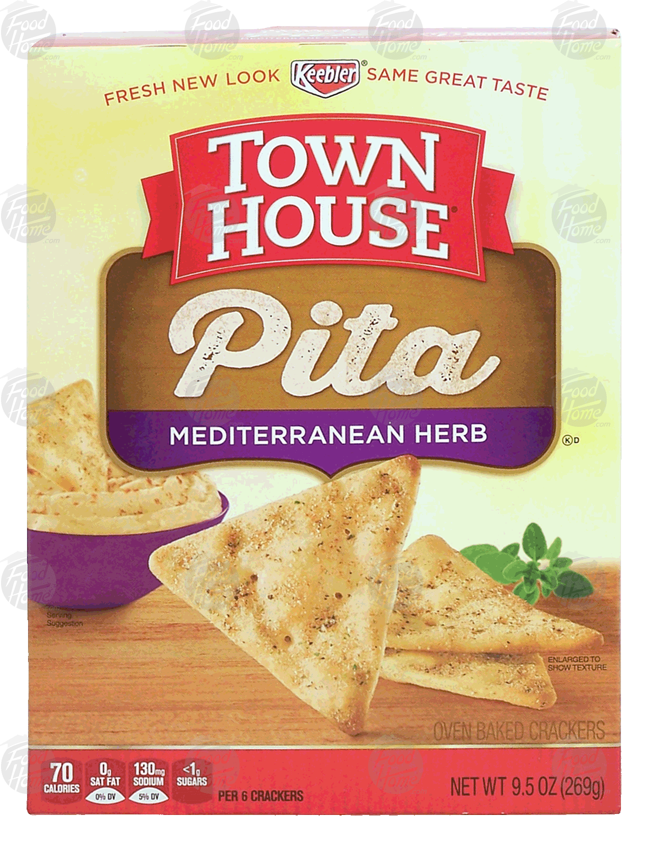 Keebler Town House pita; mediterranean herb oven baked crackers Full-Size Picture